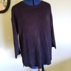 Forever 21 Black rib neck sweater